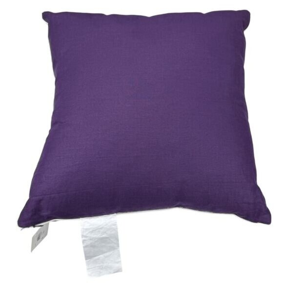 NWT LACOSTE Miami 100% Linen Decorative Pillow 18" x 18" In Purple Gothic Grape - Picture 6 of 6